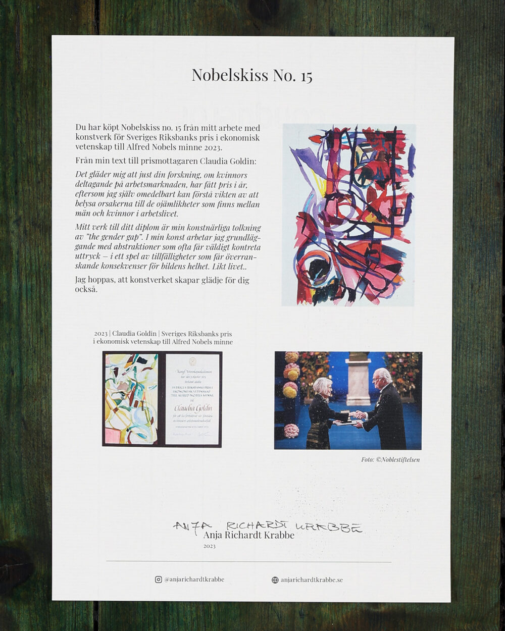 Âkthetsintyg Nobel skiss no 15 2023