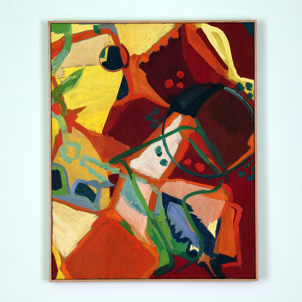 Humor på Gränsen till Hysteri. Olja på duk av Anja Richardt Krabbe 2025