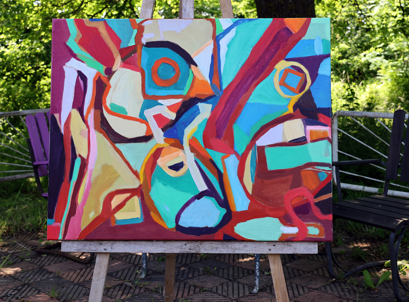 Jag har Ledigt. Olja på duk av Anja Richardt Krabbe 2025