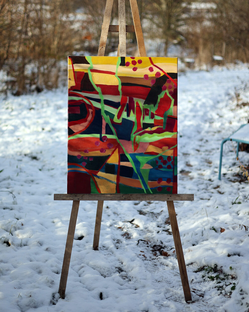 Sommarnattens ljus, ett ekko av dagen; tavla av Anja Richardt Krabbe