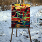 Sommarnattens ljus, ett ekko av dagen; tavla av Anja Richardt Krabbe