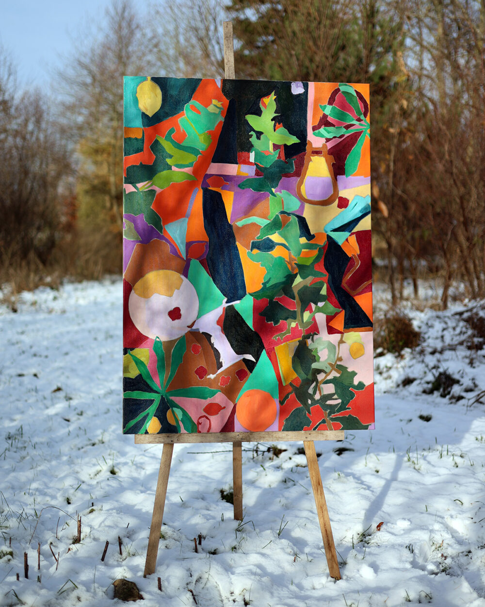 "Att gå på en höststig i skymningen" Tavla av Anja Richardt Krabbe