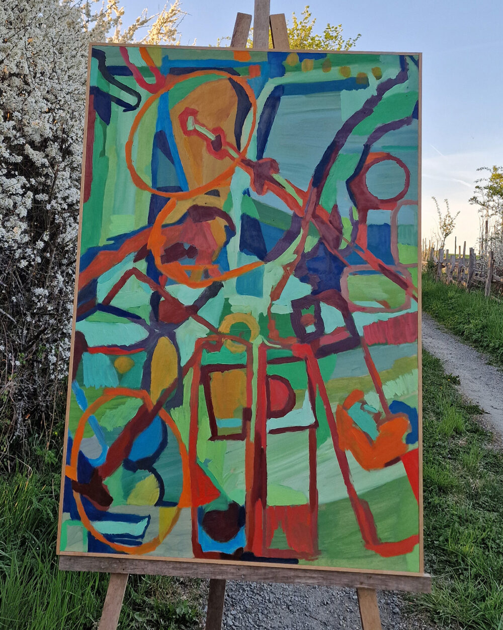 Världen har fått myoser, ända drömmar jag om våren. Tavla av Anja Richardt Krabbe