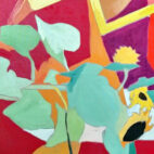 Dagar när vi hinner prata länge. Tavla av Anja Richardt Krabbe